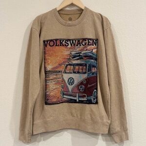 Volkswagen Beige Graphic Crewneck Sweatshirt